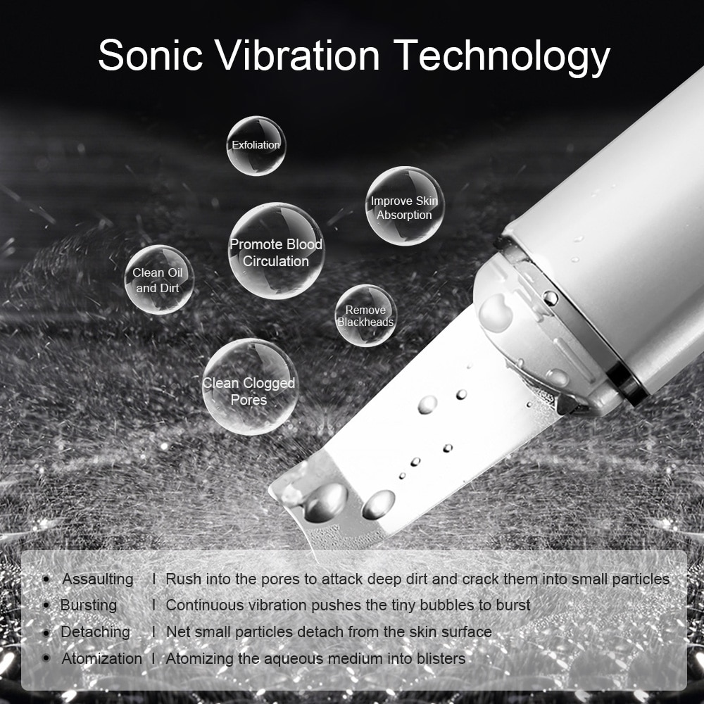 ANLAN Ultrasonic Skin Scrubber Deep Face Cleaning Machine Peeling Shovel Facial Pore Cleaner Face Skin Scrubber